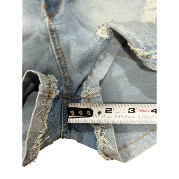 NEW RAW Size 5 Distressed Light Blue Denim Jean Shorts Vintage Charm Artful Rips - Picture 6 of 8